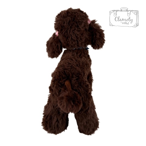 Maskotka Pluszowa Pluszak Zabawka Pies Piesek Pudelek Brązowy 25Cm