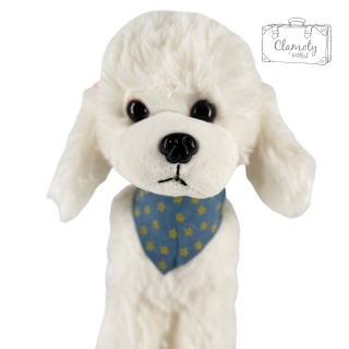 Maskotka Pluszowa Pluszak Zabawka Pies Piesek Pudelek Biały 25Cm