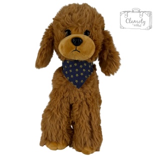 Maskotka Pluszowa Pluszak Zabawka Pies Piesek Pudelek Karmelowy 25Cm