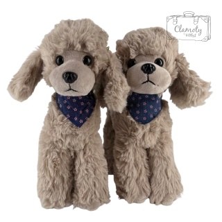 Maskotka Pluszowa Pluszak Zabawka Pies Piesek Pudelek Szary 35Cm