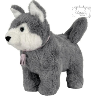 Maskotka Pluszowa Pluszak Zabawka Uroczy Mięciutki Piesek Husky 34cm