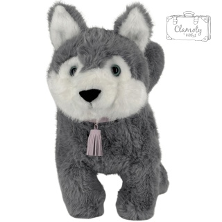 Maskotka Pluszowa Pluszak Zabawka Uroczy Mięciutki Piesek Husky 34cm