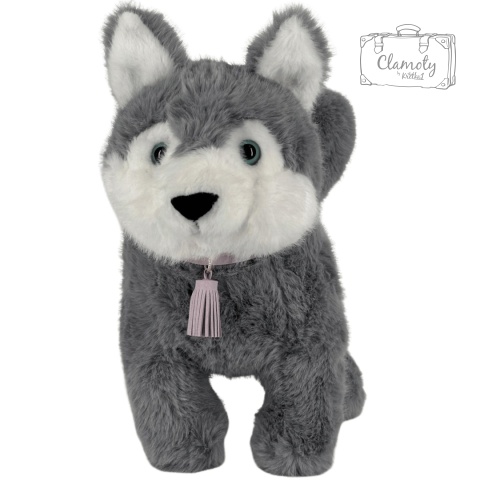 Maskotka Pluszowa Pluszak Zabawka Uroczy Mięciutki Piesek Husky 34cm