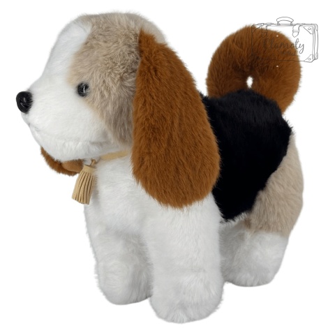 Maskotka Pluszowa Pluszak Zabawka Uroczy Mięciutki Piesek Beagle 28 cm