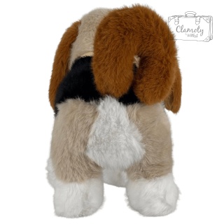 Maskotka Pluszowa Pluszak Zabawka Uroczy Mięciutki Piesek Beagle 28 cm