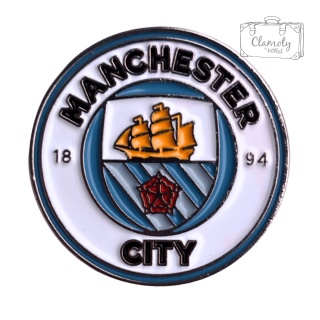 Metalowa Przypinka Piłka Nożna Polska Football Manchester City Pin