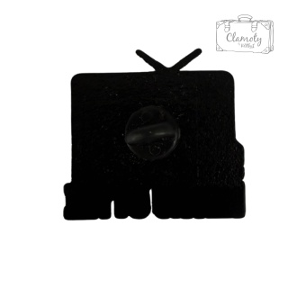 Metalowa Przypinka 90's Retro Style TV Kolorowy Telewizor Pin