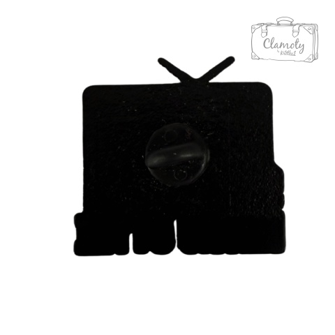 Metalowa Przypinka 90's Retro Style TV Kolorowy Telewizor Pin
