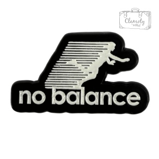Metalowa Przypinka Napis No Balance Zabawny Pin