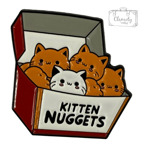 Metalowa Przypinka Kitten Nuggets Kocie Nuggetsy Kotki Cats Pin