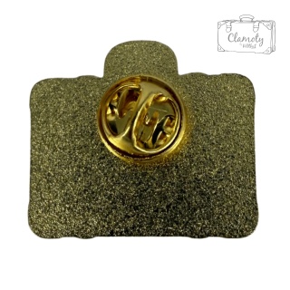 Metalowa Przypinka Suitcase Walizka Podróże Fale Morze Pin