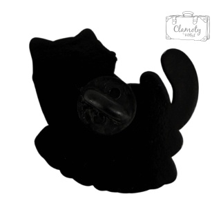 Metalowa Przypinka Leżący Kotek W Okularach Whatever Cat Kot Pin