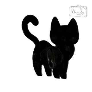 Metalowa Przypinka Niebieski Kotek Cat Kot Pin