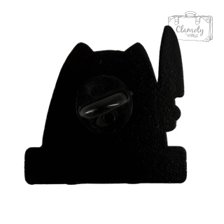 Metalowa Przypinka Kotek Z Nożem Say That Again Cat Kot Pin
