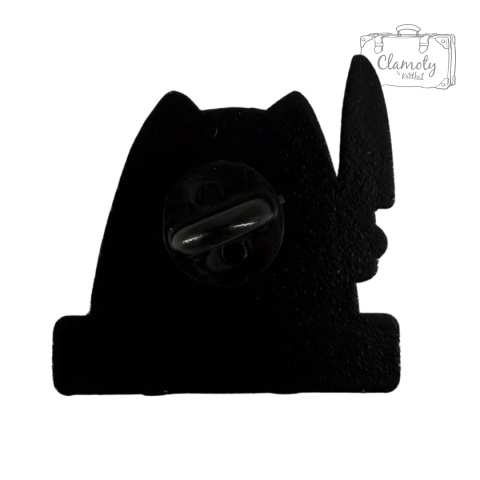 Metalowa Przypinka Kotek Z Nożem Say That Again Cat Kot Pin