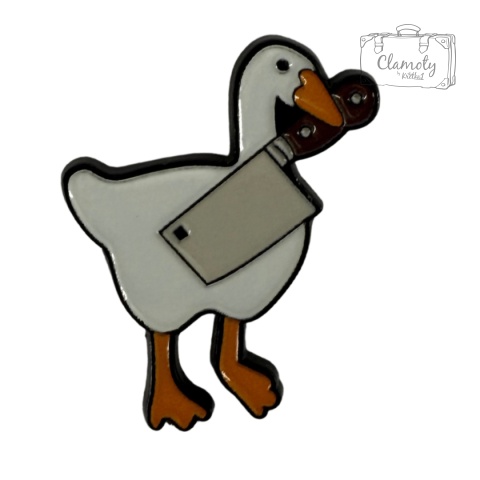 Metalowa Przypinka Gęś Hong Z Tasakiem Goose With A Cleaver Pin
