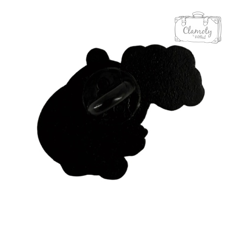 Metalowa Przypinka Capybara Shh He Is Reading Kapibara Czyta Pin