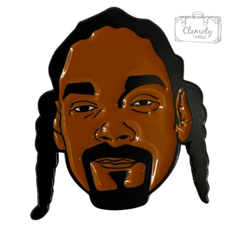 Metalowa Przypinka Snoop Dogg Head Głowa Rapera Hip Hop Pin