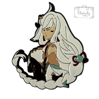 Metalowa Przypinka Genshin Impact Neuvillette Alloy Białowłosa Pin