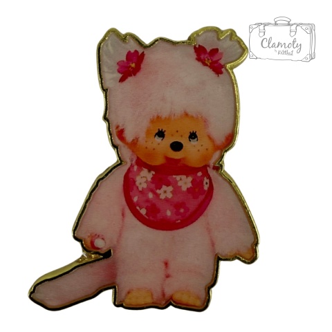 Metalowa Przypinka Urocza Laleczka Monchhichi Pin