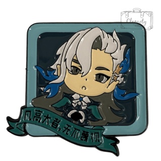 Metalowa Przypinka Genshin Impact Neuvillette Anime Game Pin