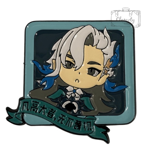 Metalowa Przypinka Genshin Impact Neuvillette Anime Game Pin