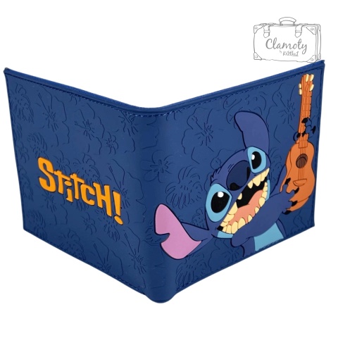 Portfel Wallet Rozkładany Niebieski Potworek Stitch Z Ukulele