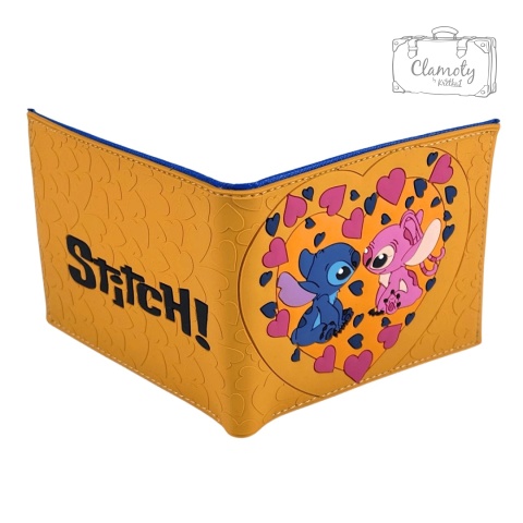 Portfel Wallet Rozkładany Stitch & Angel Bajka Zółto Niebieski