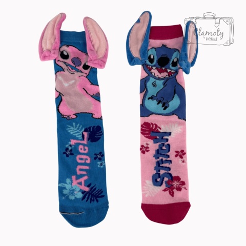 Skarpetki Damskie 36-40 Zakolanówki Dziecięce 28-35 Lilo & Stitch Uszy