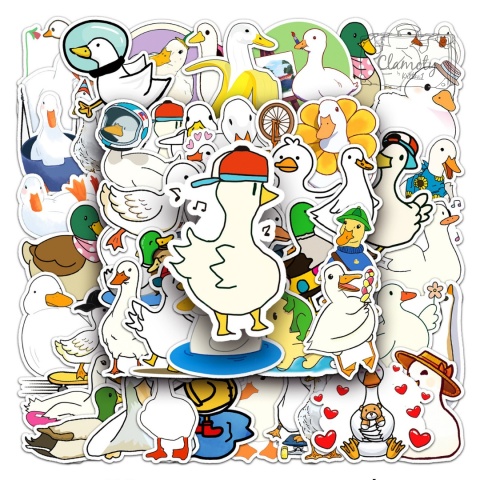 Zestaw Naklejek Wlepki StickerBomb Zabawne Kaczki N667