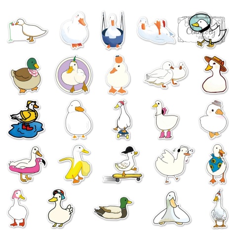 Zestaw Naklejek Wlepki StickerBomb Zabawne Kaczki N667