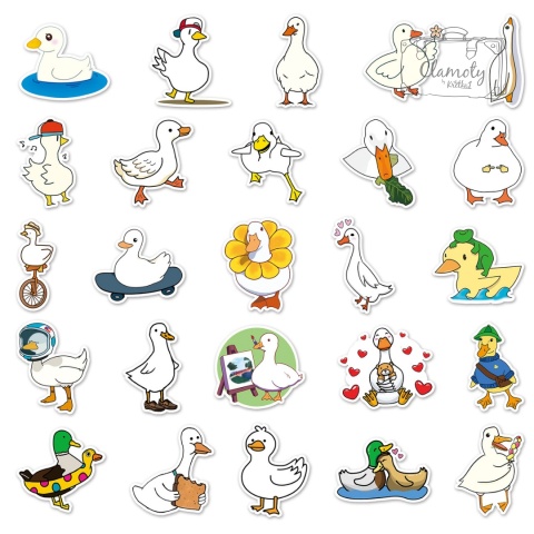 Zestaw Naklejek Wlepki StickerBomb Zabawne Kaczki N667