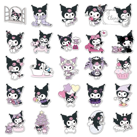 Zestaw Naklejek Wlepki StickerBomb Kuromi Sanrio Hello Kitty N668