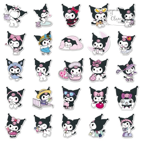 Zestaw Naklejek Wlepki StickerBomb Kuromi Sanrio Hello Kitty N668