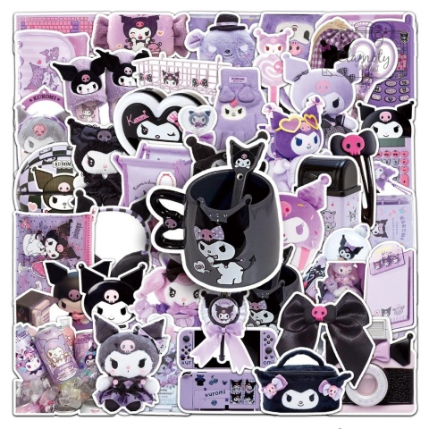 Zestaw Naklejek Wlepki StickerBomb Słodkie Kuromi Akcesoria Dodatki N669