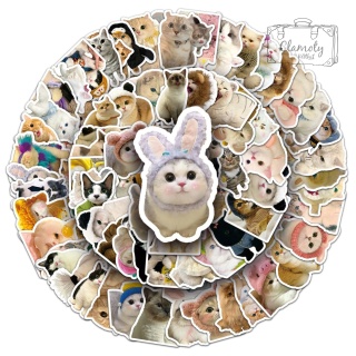 Zestaw Naklejek Wlepki StickerBomb Słodkie Koty Ubrankach N671