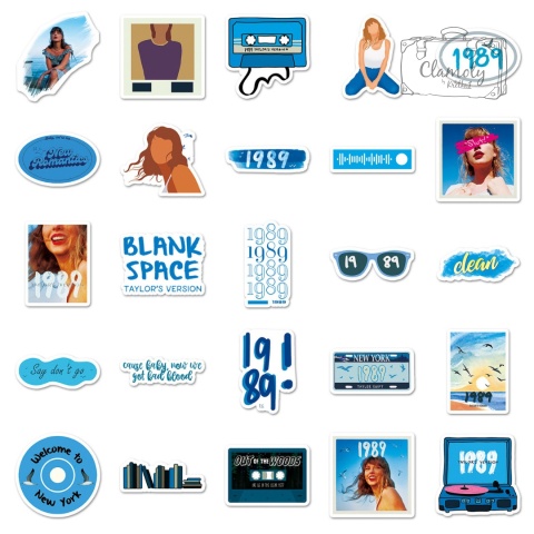 Zestaw Naklejek Wlepki StickerBomb Piosenkarka Taylor Swift N672