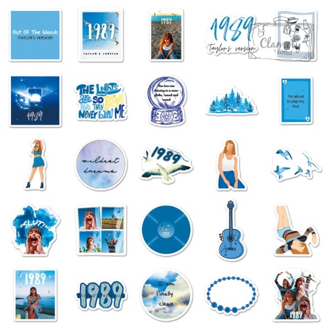 Zestaw Naklejek Wlepki StickerBomb Piosenkarka Taylor Swift N672