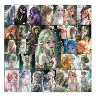 Zestaw Naklejek Wlepki StickerBomb Anime Dziewczyny Elfy Manga N674