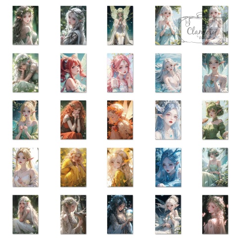 Zestaw Naklejek Wlepki StickerBomb Anime Dziewczyny Elfy Manga N674