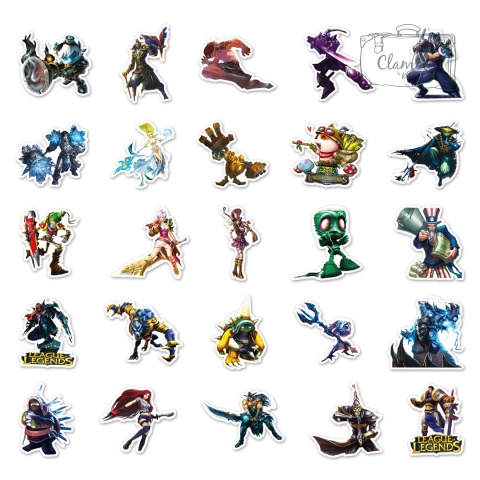 Zestaw Naklejek Wlepki StickerBomb LOL League Of Legends Gra N677