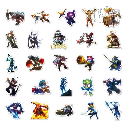 Zestaw Naklejek Wlepki StickerBomb LOL League Of Legends Gra N677