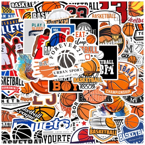 Zestaw Naklejek Wlepki StickerBomb Koszykówka Basketball Piłka N679