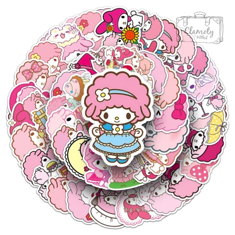 Zestaw Naklejek Wlepki StickerBomb My Melody Postać Sanrio N670
