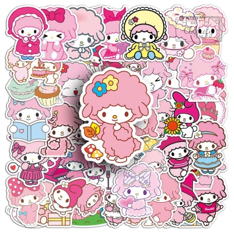 Zestaw Naklejek Wlepki StickerBomb My Melody Postać Sanrio N670