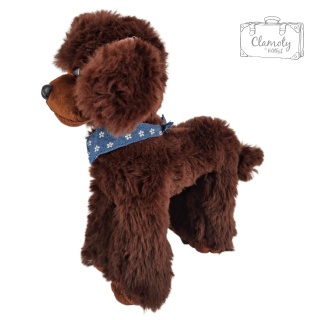 Maskotka Pluszowa Pluszak Zabawka Pies Piesek Pudelek Brązowy 25Cm