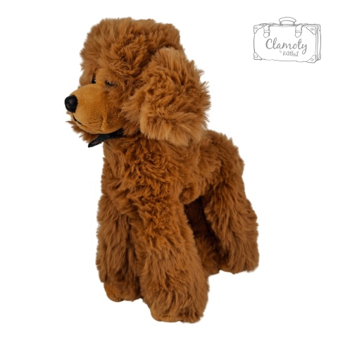 Maskotka Pluszowa Pluszak Zabawka Pies Piesek Pudelek Karmelowy 25Cm