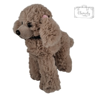 Maskotka Pluszowa Pluszak Zabawka Pies Piesek Pudelek Szary 25Cm