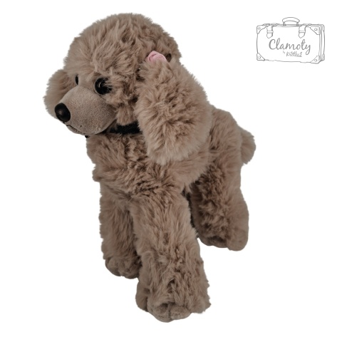Maskotka Pluszowa Pluszak Zabawka Pies Piesek Pudelek Szary 25Cm