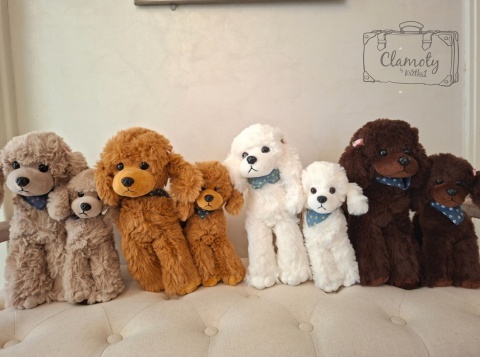 Maskotka Pluszowa Pluszak Zabawka Pies Piesek Pudelek Szary 35Cm